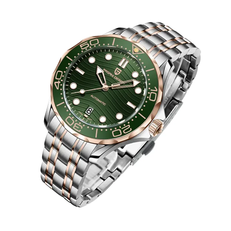 Pagani Design Seamaster Green Dial Men's Watch- PD-1685